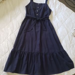 Navy Blue Sleeveless Jumper Dress